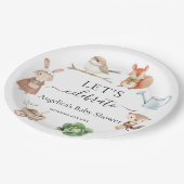 ペーターラビットアニマルズガーデンツール赤ちゃんシャワー ペーパープレート (アングル)