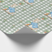 ペーターラビットインスパイアラッピング紙水色 ラッピングペーパー (角)