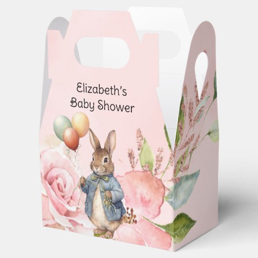 ペーターラビットウォーターカラーガールベビーシャワー フェイバーボックス (オープン)