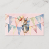 ペーターラビットウォーターカラーベビーガールおむつラッフル 名刺 (裏面)