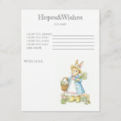 ペーターラビットガーデン赤ちゃんシャワーゲーム エンクロージャーカード (正面)