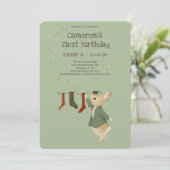 ペーターラビットクリスマスバースデー招待状 招待状 (スタンド正面)