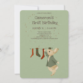 ペーターラビットクリスマスバースデー招待状 招待状