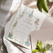 ペーターラビットグリーナリーウォーターカラーベビーシャワー