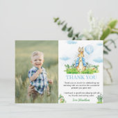 ペーターラビットサンキューカード誕生日パーティー サンキューカード (スタンド正面)