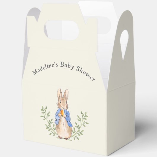 ペーターラビットセージ緑のヴィンテージ赤ちゃんシャワー フェイバーボックス (見開き)