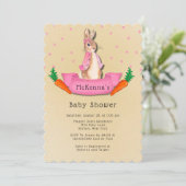 ペーターラビットニンジンとスターズガールベイビーシャワー 招待状 (スタンド正面)