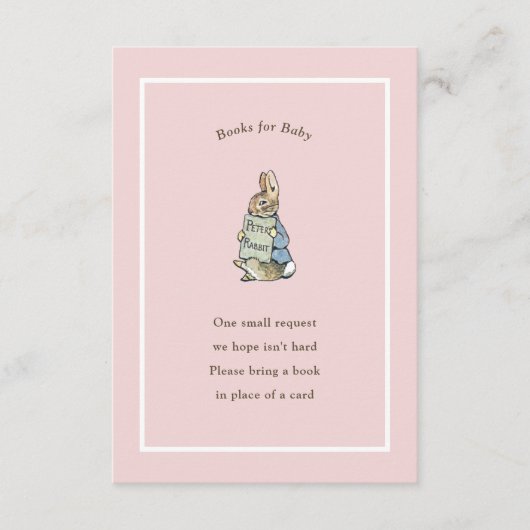 ペーターラビットピンクヴィンテージベビー本 エンクロージャーカード (正面)