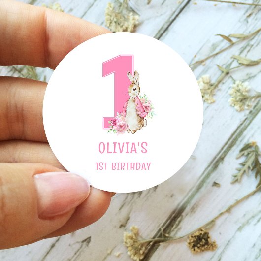 ペーターラビットファースト誕生日 ラウンドシール