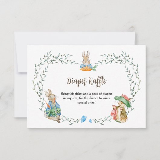 ペーターラビットフレンズオムツラッフル 出欠カード (正面)