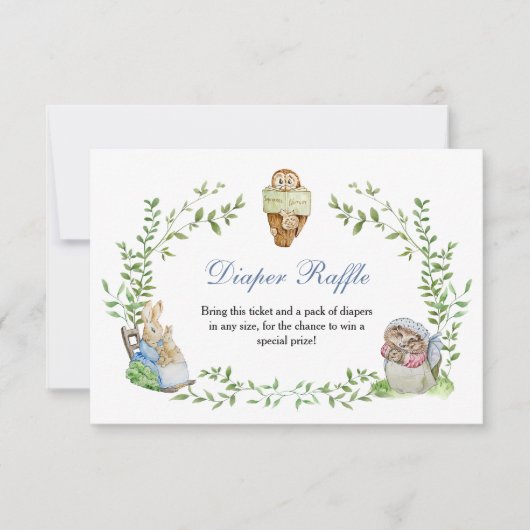 ペーターラビットフレンズオムツラッフル 出欠カード (正面)