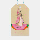 ペーターラビットフロッピーピンクガールありがとう ギフトタグ (裏面)