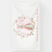 ペーターラビットベイビーシャワーガールバナー 横断幕 (縦)