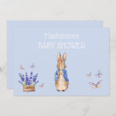 ペーターラビットベビーシャワーをパーソナライズ 案内状 (正面/裏面)