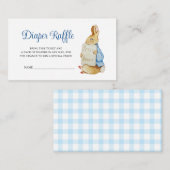 ペーターラビットベビーシャワーオムツラッフル エンクロージャーカード (正面/裏面)