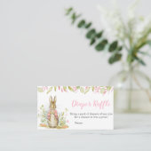 ペーターラビットベビーシャワーオムツラッフル 名刺 (スタンド正面)