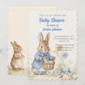ペーターラビットベビーシャワー招待状 招待状 (正面/裏面)