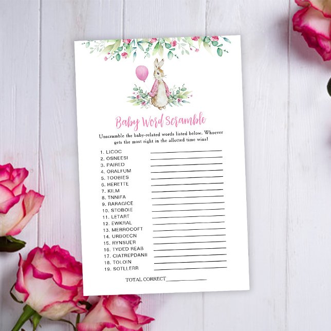 ペーターラビットベビーワードスクランブルゲーム (クリエイターアップロード済み)