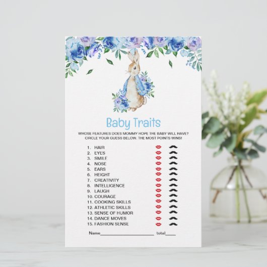 ペーターラビット男の赤ちゃんトレイトゲーム (スタンド正面)