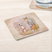 ペーターラビット紙プレート スクエアペーパーコースター (アングル)