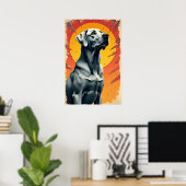 ペーターラブラドールヴィンテージポップ・アートのアート ポスター (ホームオフィス)