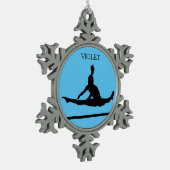 ペーター体操スノーフレークオーナメント。 スノーフレークピューターオーナメント (左)