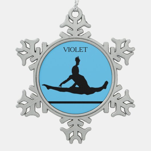 ペーター体操スノーフレークオーナメント。 スノーフレークピューターオーナメント (正面)