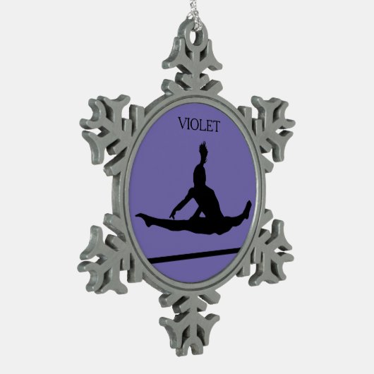 ペーター体操スノーフレークオーナメント。 スノーフレークピューターオーナメント (左)