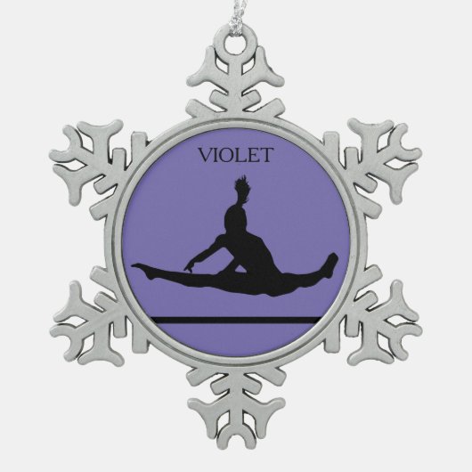 ペーター体操スノーフレークオーナメント。 スノーフレークピューターオーナメント (正面)