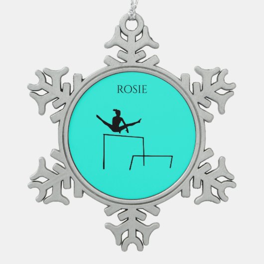 ペーター体操スノーフレークオーナメント。 スノーフレークピューターオーナメント (正面)