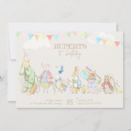 ペーター男女兼用ザラビットファースト誕生日 招待状