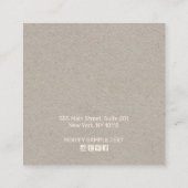 ペーター葉ススタッドクラフトイヤリングディスプレイ スクエア名刺 (裏面)