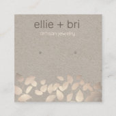 ペーター葉ススタッドクラフトイヤリングディスプレイ スクエア名刺 (正面)