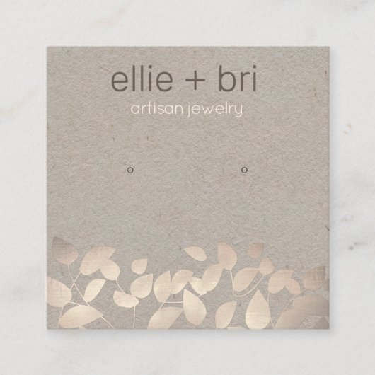 ペーター葉ススタッドクラフトイヤリングディスプレイ スクエア名刺 (正面)