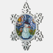 ペーター雪だるまオーナメント スノーフレークピューターオーナメント (右)