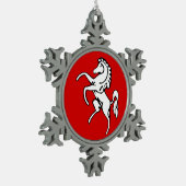 ペーター雪の結晶オーナメントケント郡旗 スノーフレークピューターオーナメント (左)