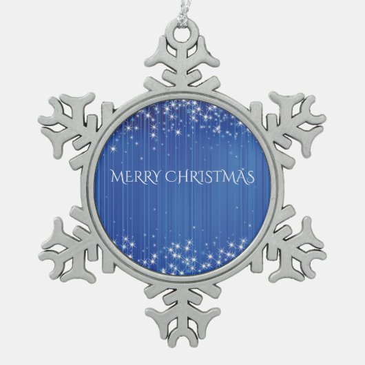 ペーター雪の結晶ツリーオーナメント。 スノーフレークピューターオーナメント (正面)