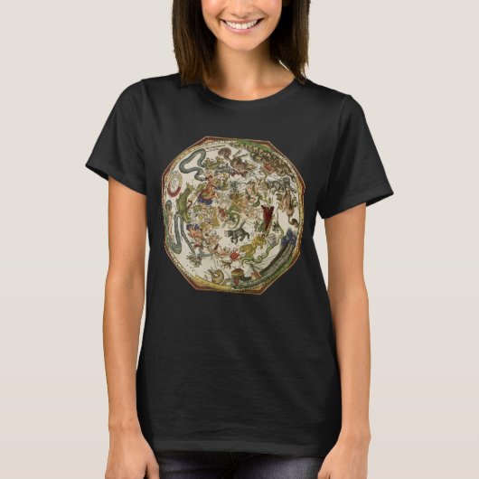 ペーター・アピアンによるヴィンテージ プラニスフィア 天体図 Tシャツ (正面)