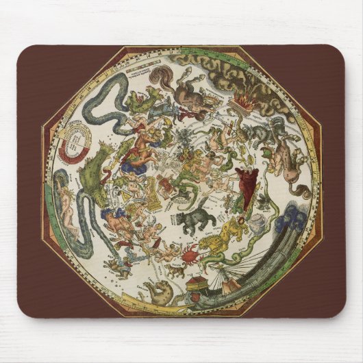 ペーター・アピアンによる天体地図、ヴィンテージ天文学 マウスパッド (正面)