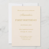 ペーター・ザ・ラビットの最初の誕生日をパーソナライズ 招待状 (裏面)