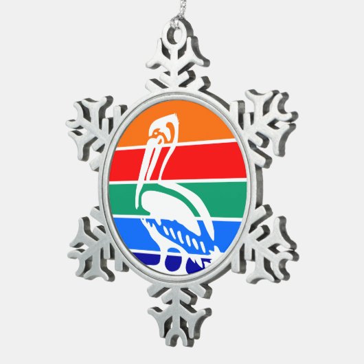 ペーター・スノーフレークオーナメントとサンクトペテルブルク スノーフレークピューターオーナメント (右)