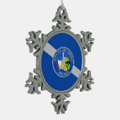 ペーター・スノーフレークオーナメントラスベガス国旗 スノーフレークピューターオーナメント (左)