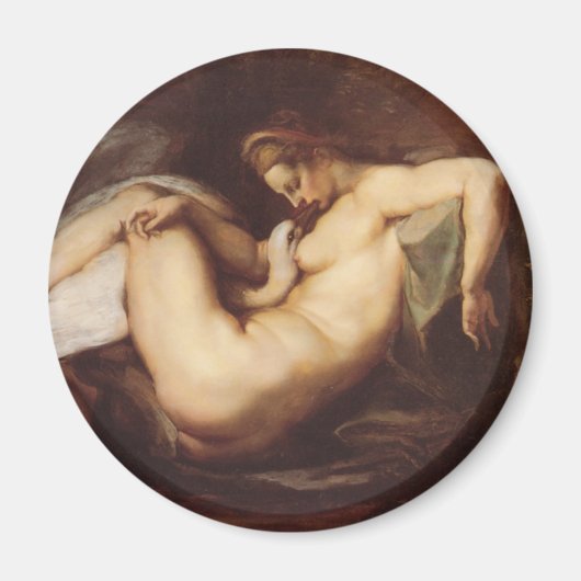 ペーター・ポール・ルーベンス – レダと白鳥 マグネット (正面)