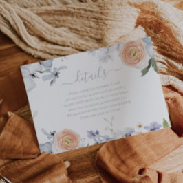 ペーチ・ファズ・ダスティ・ブルー　トレンディな結婚式の詳細情報 エンクロージャーカード