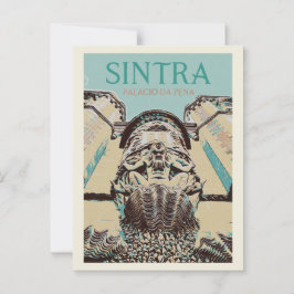 ペーニャ宮殿の入口イラスト、ポルトガル・シントラ ポストカード