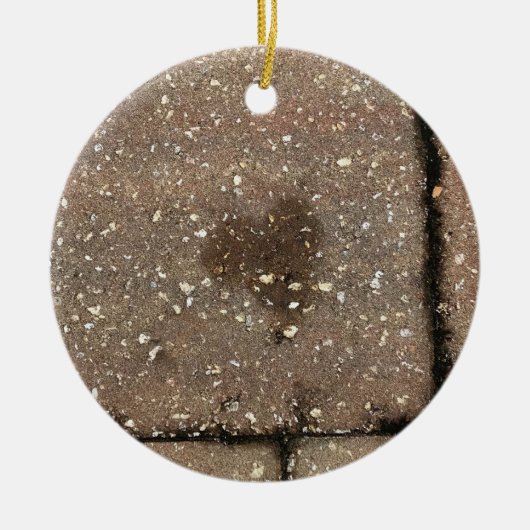 ペーバーのハート セラミックオーナメント (正面)