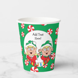 ペーパカップ "Happy Elves" 240ml 紙コップ