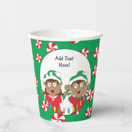ペーパカップ "Two Happy Elves" 240ml 紙コップ