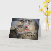 ペーパーかプラスチックカード カード (黄色い花)