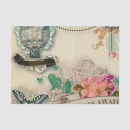 ペーパーぼろぼろの上品、フランスのな国、擦り切れたなヴィンテージルシュ 薄葉紙